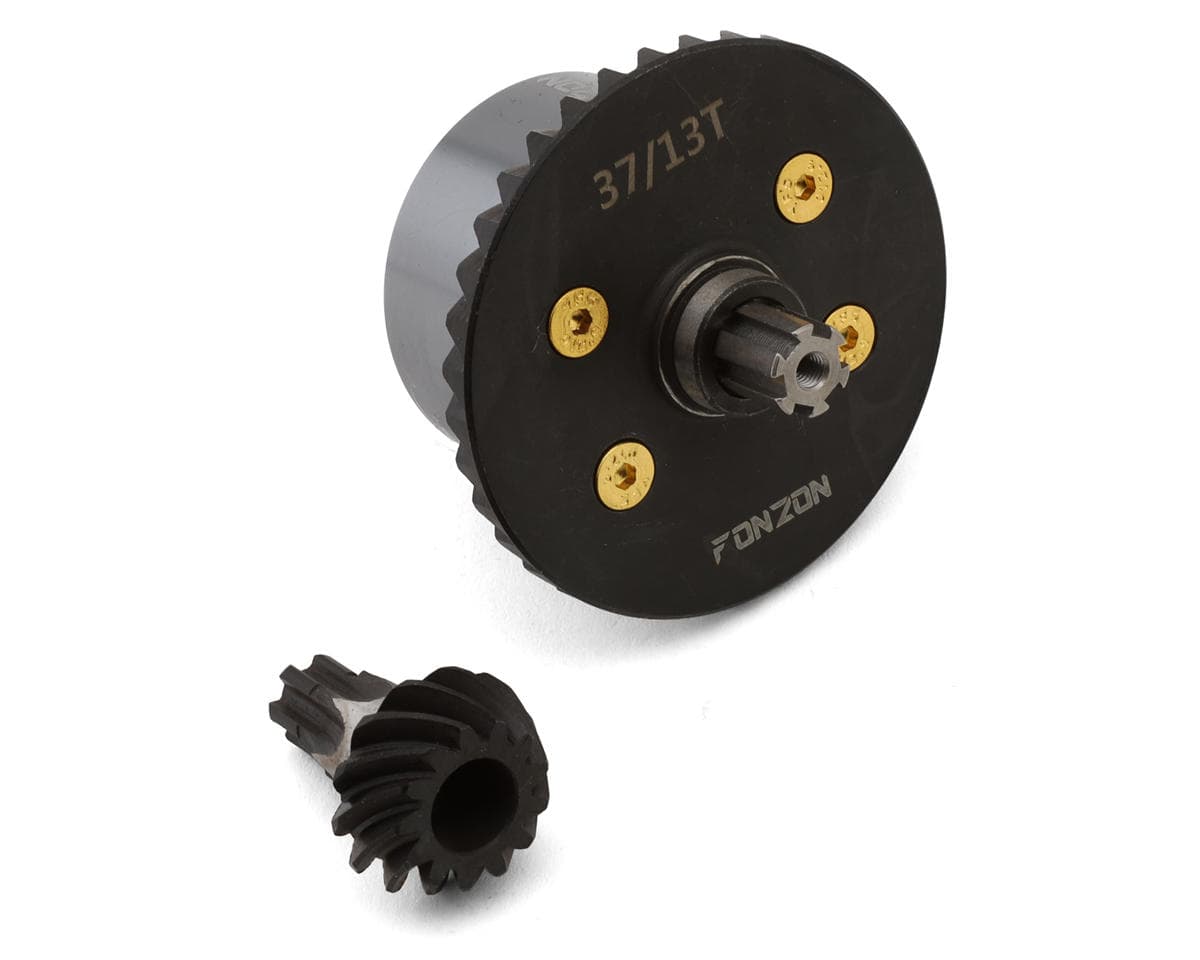 Fonzon Arrma 1/10 4x4 7075-T6 Aluminum Assembled Front/Rear Differential Set w/Steel Gear (37/13T)