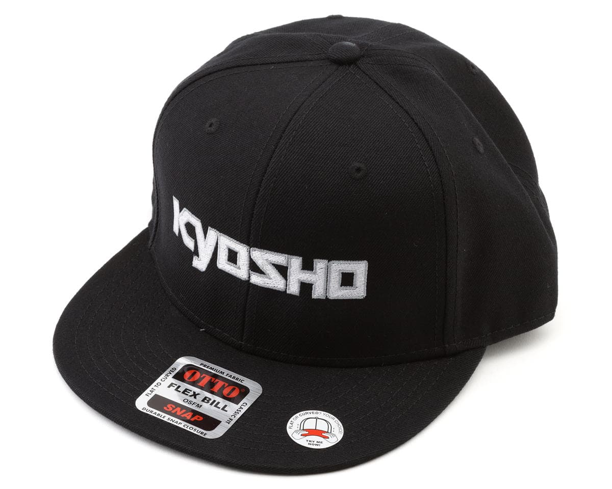 Kyosho Snapback Flatbill Hat (Black) (One Size Fits Most)
