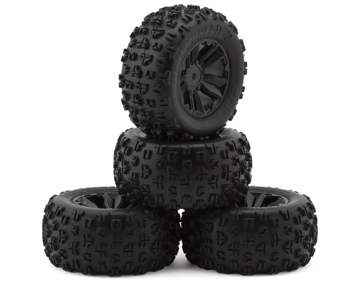 Arrma dBoots Copperhead 2 Mini Kraton Pre-Mounted Tires (Black) (4) w/12mm Hex