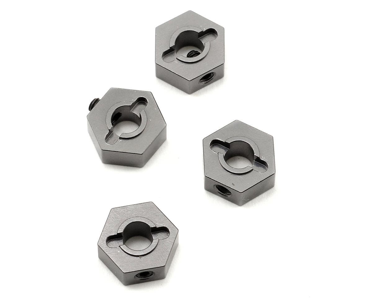 ST Racing Concepts 12mm Aluminum Hex Adapters for Traxxas Slash 4x4 (Gun Metal) (4)