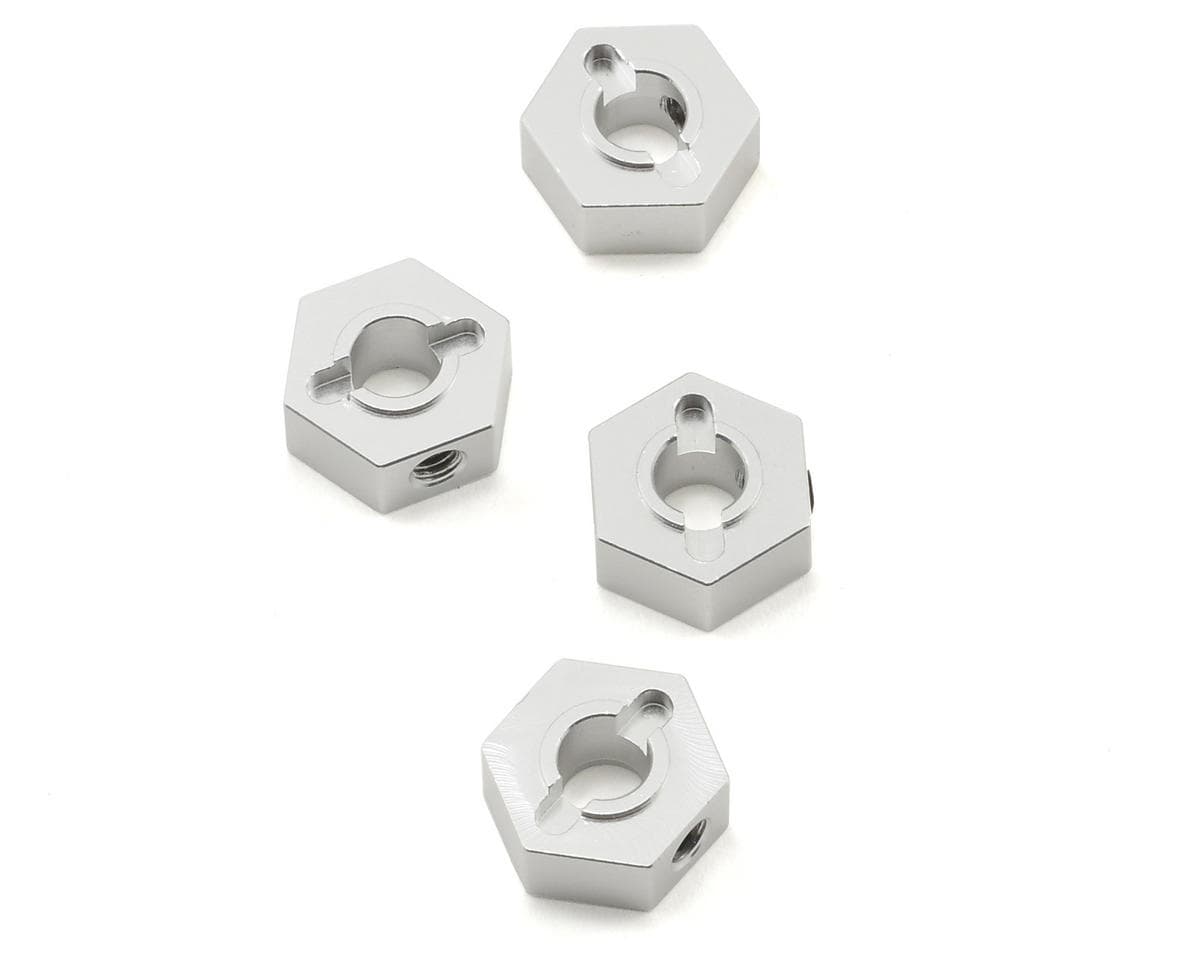 ST Racing Concepts 12mm Aluminum Hex Adapters for Traxxas Slash 4x4 (Silver) (4)