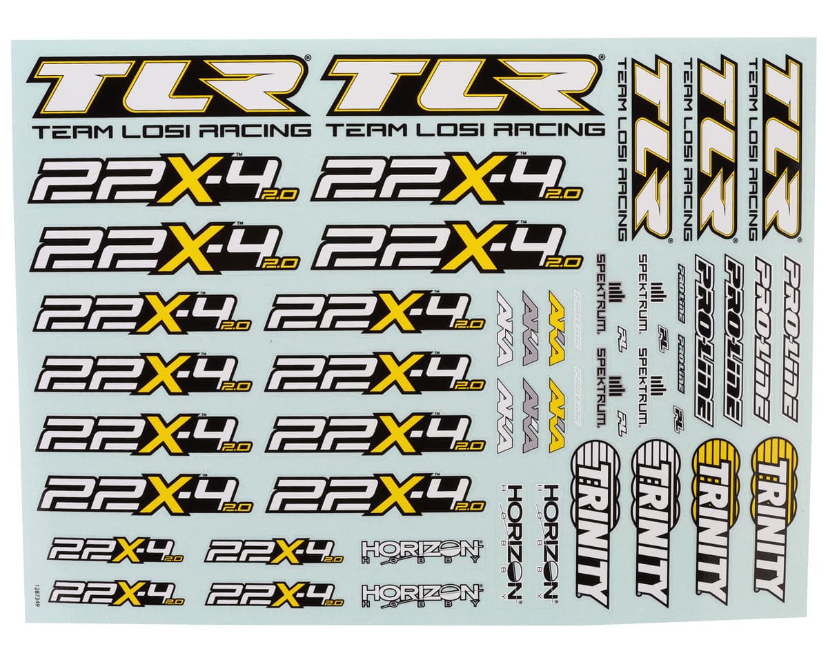 Team Losi Racing 22X-4 2.0 Decal Sheet