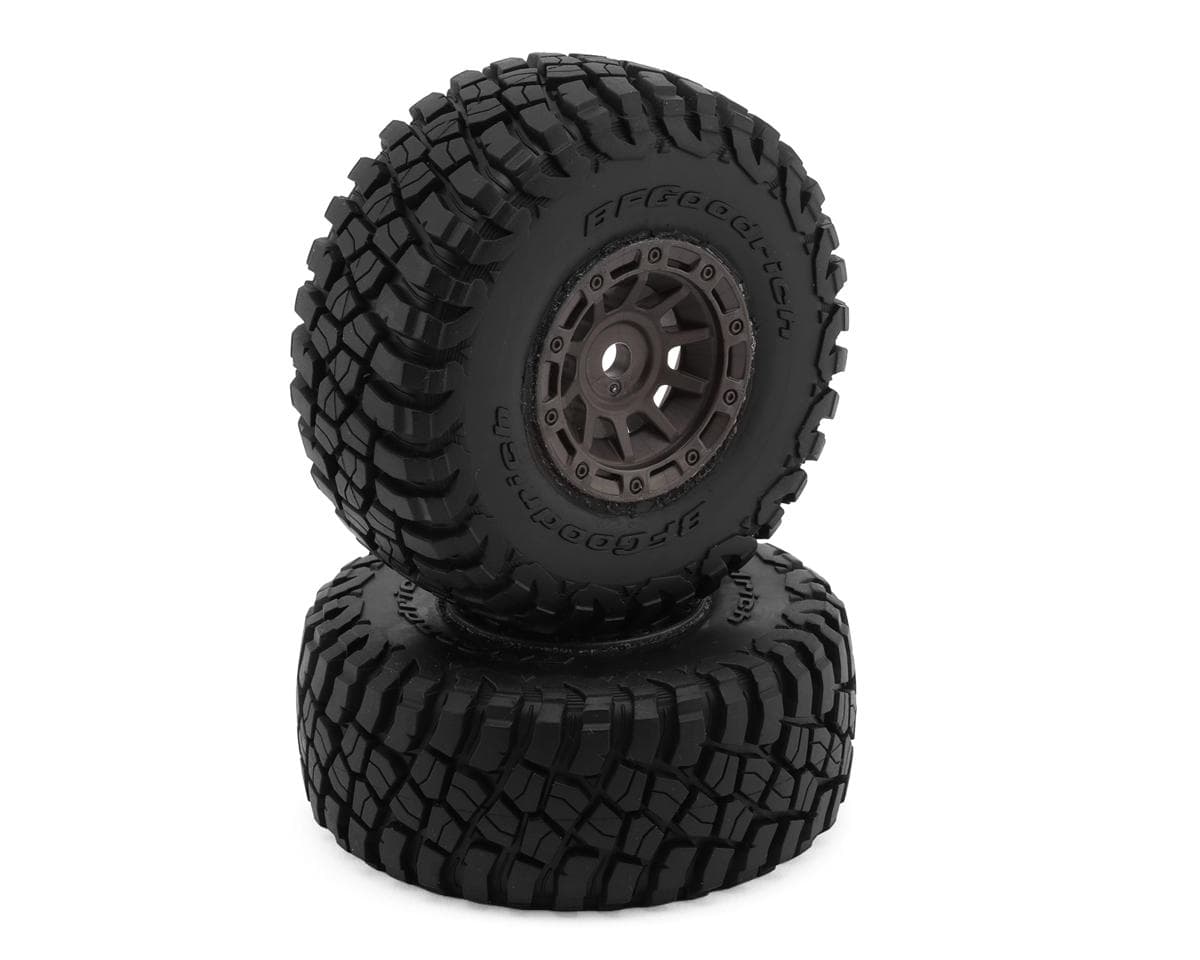 Traxxas Mini Slash® Bfgoodrich® Mud-Terrain™ T/A® KM3 Pre-Mounted Tires (Grey) (2) w/12mm Hex
