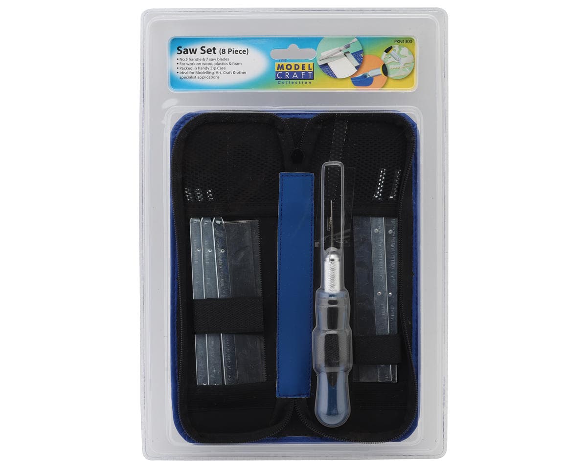 Shesto Limited Modelcraft Collection 8-Piece Hobby Saw Set w/#5 Handle & Zip-Up Storage Case