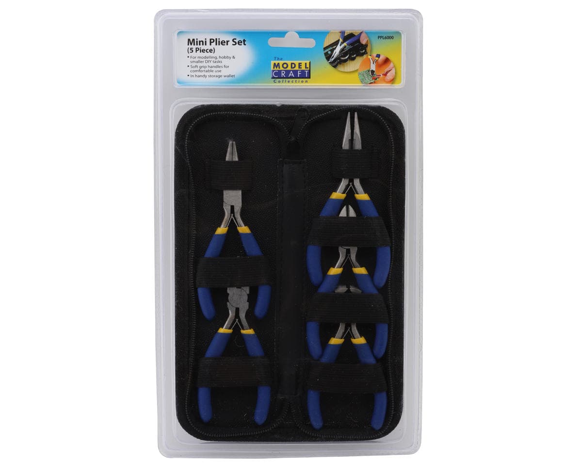 Shesto Limited Modelcraft Collection 5-Piece Mini Hobby Pliers Set w/Zip-Up Storage Case