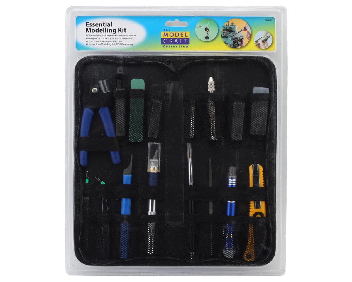 Shesto Limited Modelcraft Collection 34-Piece Essential Modeling Tool Set w/Zip-Up Storage Case