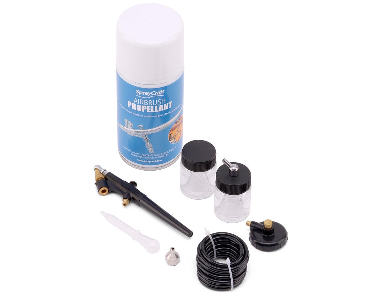 Shesto Limited Spraycraft Easy-to-Use SP15 Single-Action Airbrush Kit w/Propellant