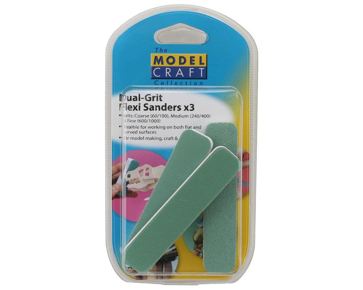 Shesto Limited Modelcraft Collection Dual-Grit Flexi Sanding Stick Set (3) (60/100/240/400/600/1000 Grit)