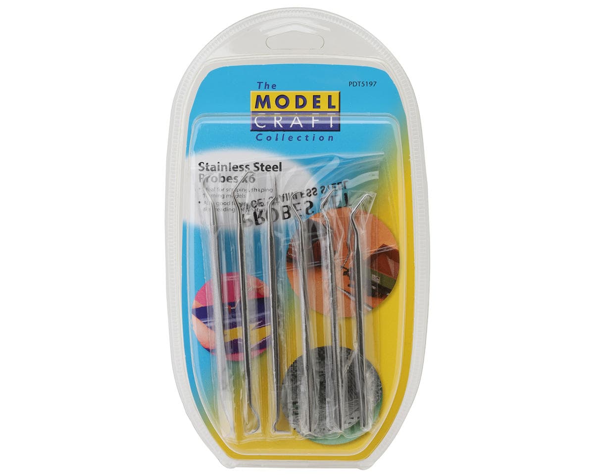 Shesto Limited Modelcraft Collection Stainless Steel Double-Ended Dental Pick Probes Set (6)