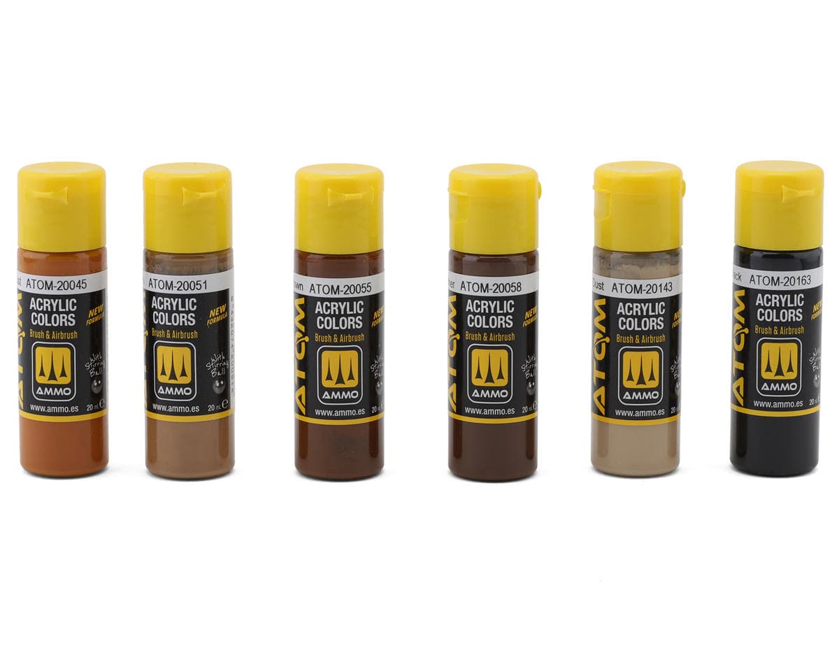 Ammo By Mig Atom Railway Fast Method Colors Airbrush Acrylic Paint Set
