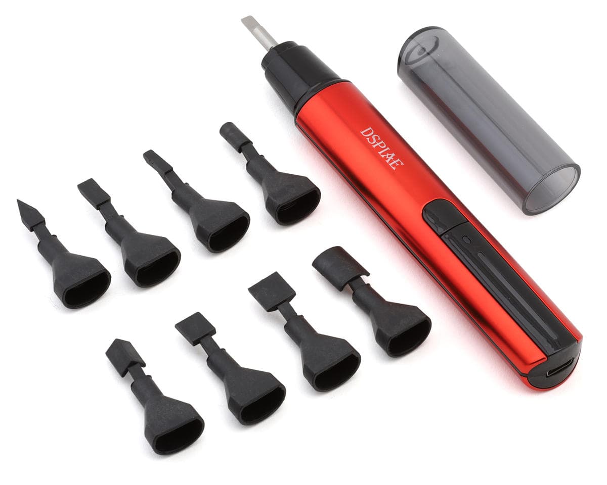 Dspiae "Illusive Shadows" Reciprocating Sanding Pen Set (Red) w/Storage Case & USB-C Cable