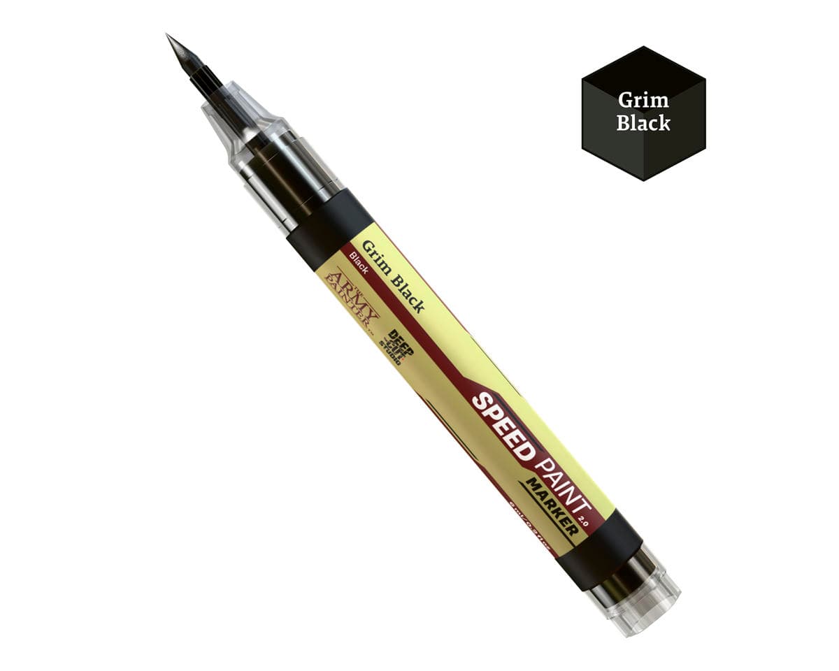 Army Painter Speedpaint 2.0 Felt-Tech Tip Paint Marker (Grim Black)