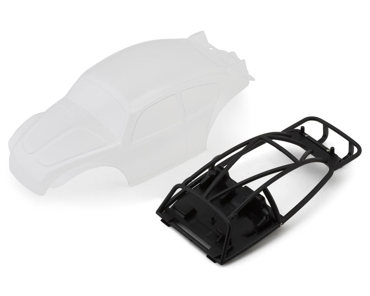 Injora Axial® SCX24 BUG24 1/24 Rock Crawler Body Set (Clear) (132mm Wheelbase) w/LED Light Bar & Interior
