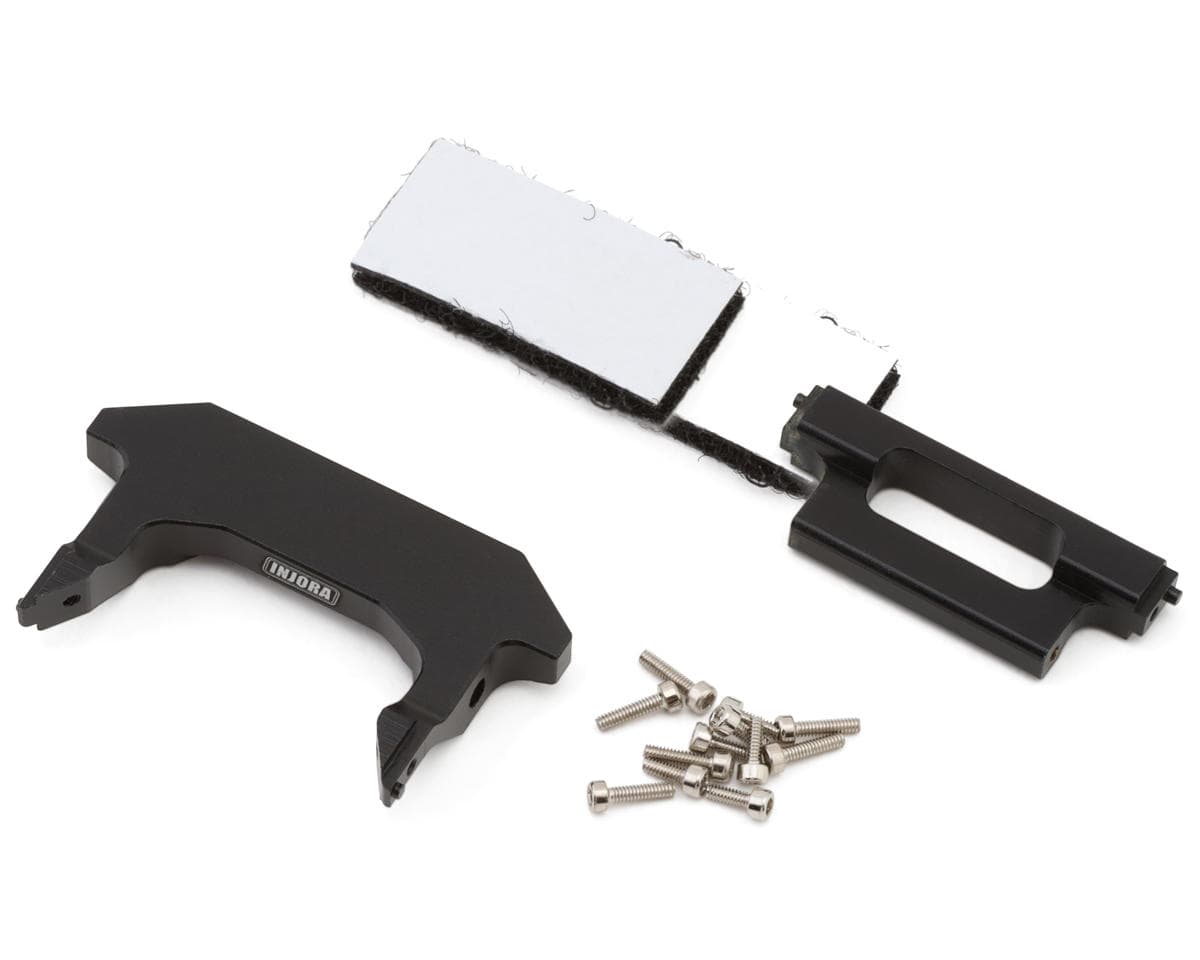 Injora Axial® SCX24 Aluminum Front Bumper & Rear Body Mount Set for IR60 Bodies (Black)