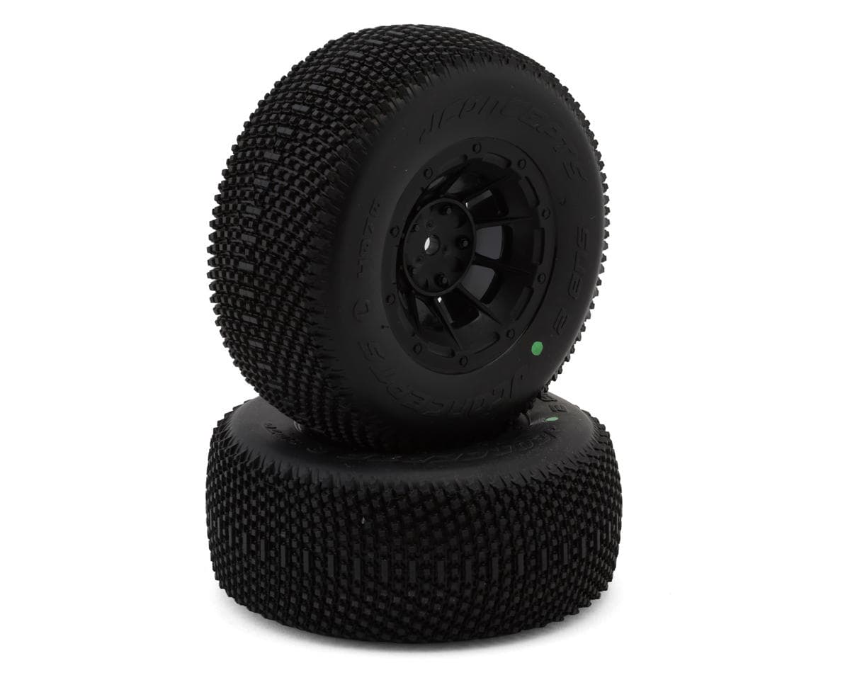 JConcepts Subcultures 2 Pre-Mounted Off-Road Tires (2) (Slash Rear) (Green) w/12mm Hex