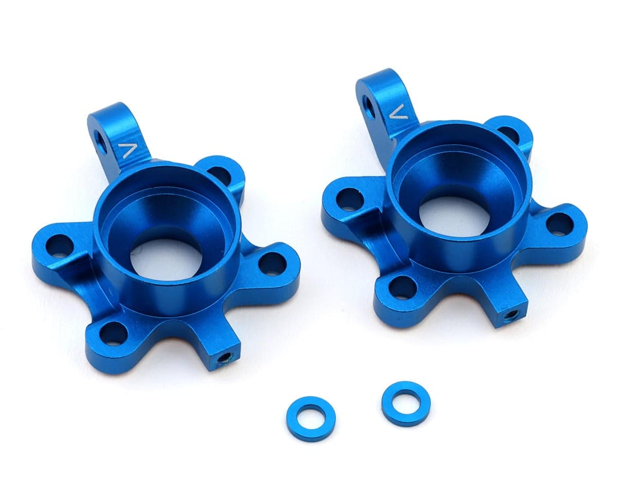 Team Associated DC10 Factory Team Aluminum Hubs (Blue) (2)