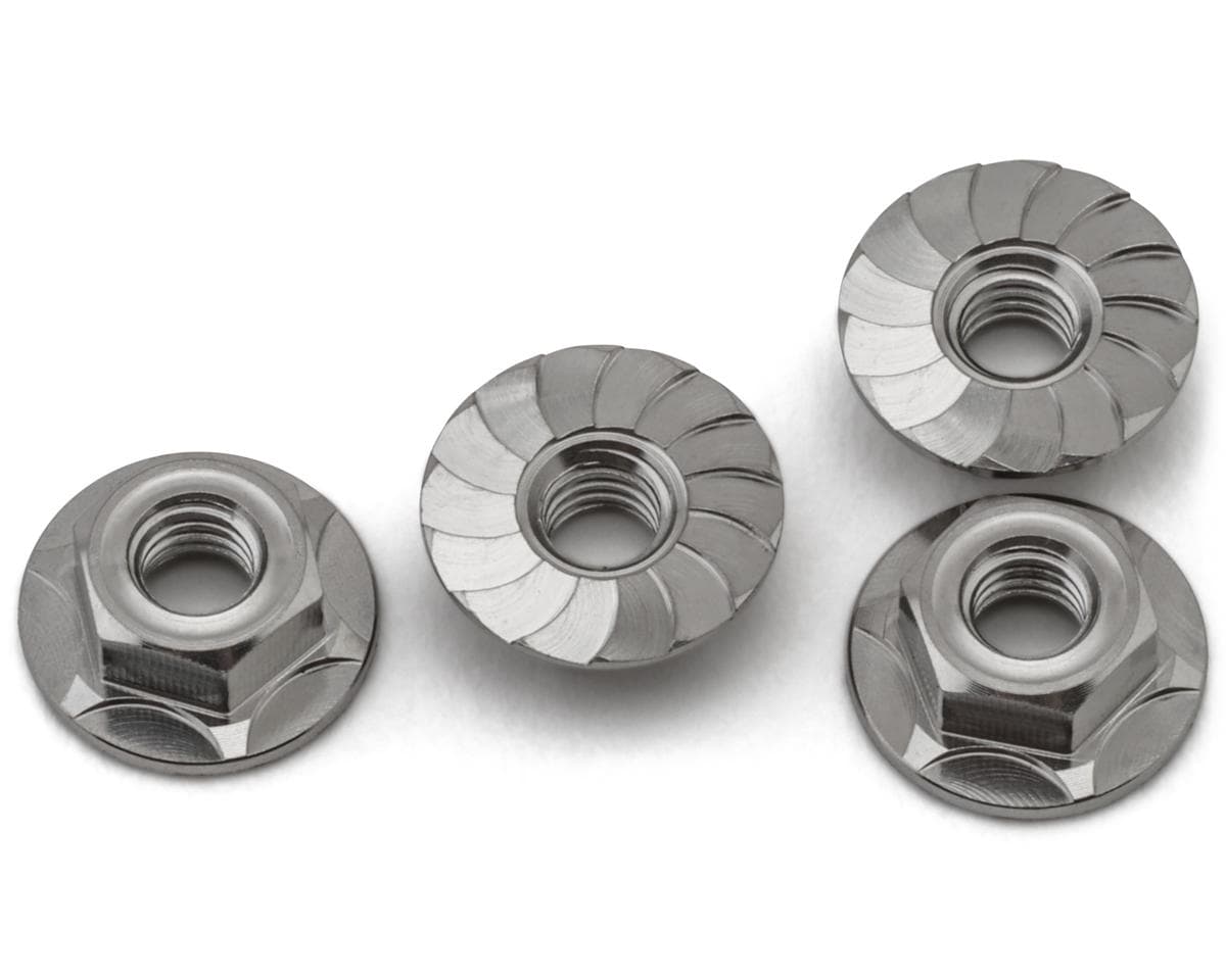 Vision Racing 4mm Serrated Titanium Locking Wheel Nuts (4)