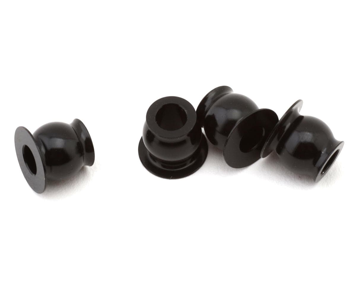 Vision Racing Team Associated RC10B84 Hard Anodized Aluminum Lower Shock Pivot Balls (Black) (4)