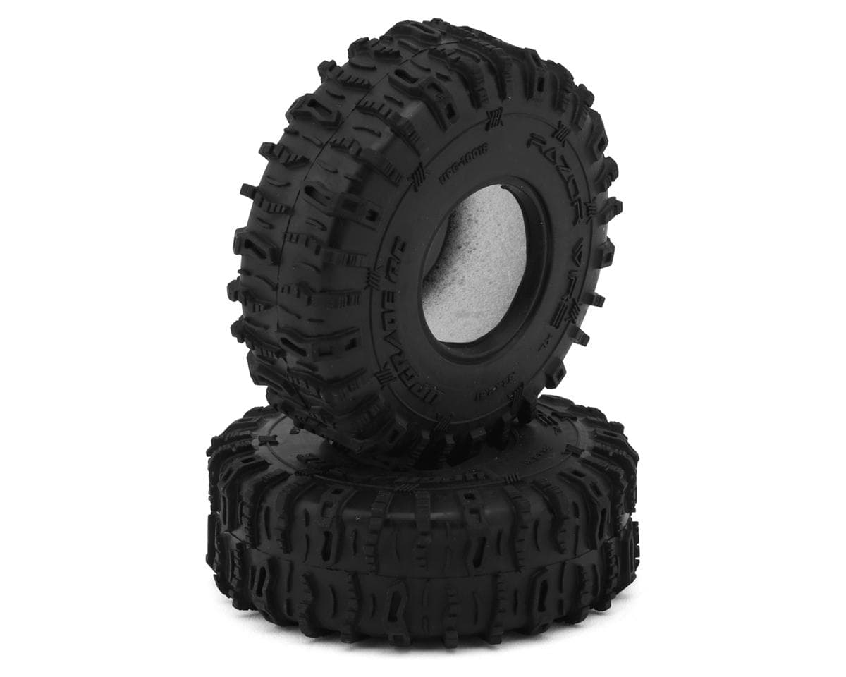UpGrade RC Micro Razor Wire XL 1.0" Class 2 Razor-Inspired Rock Crawler Tires (Super Soft) (2) (64mm OD)