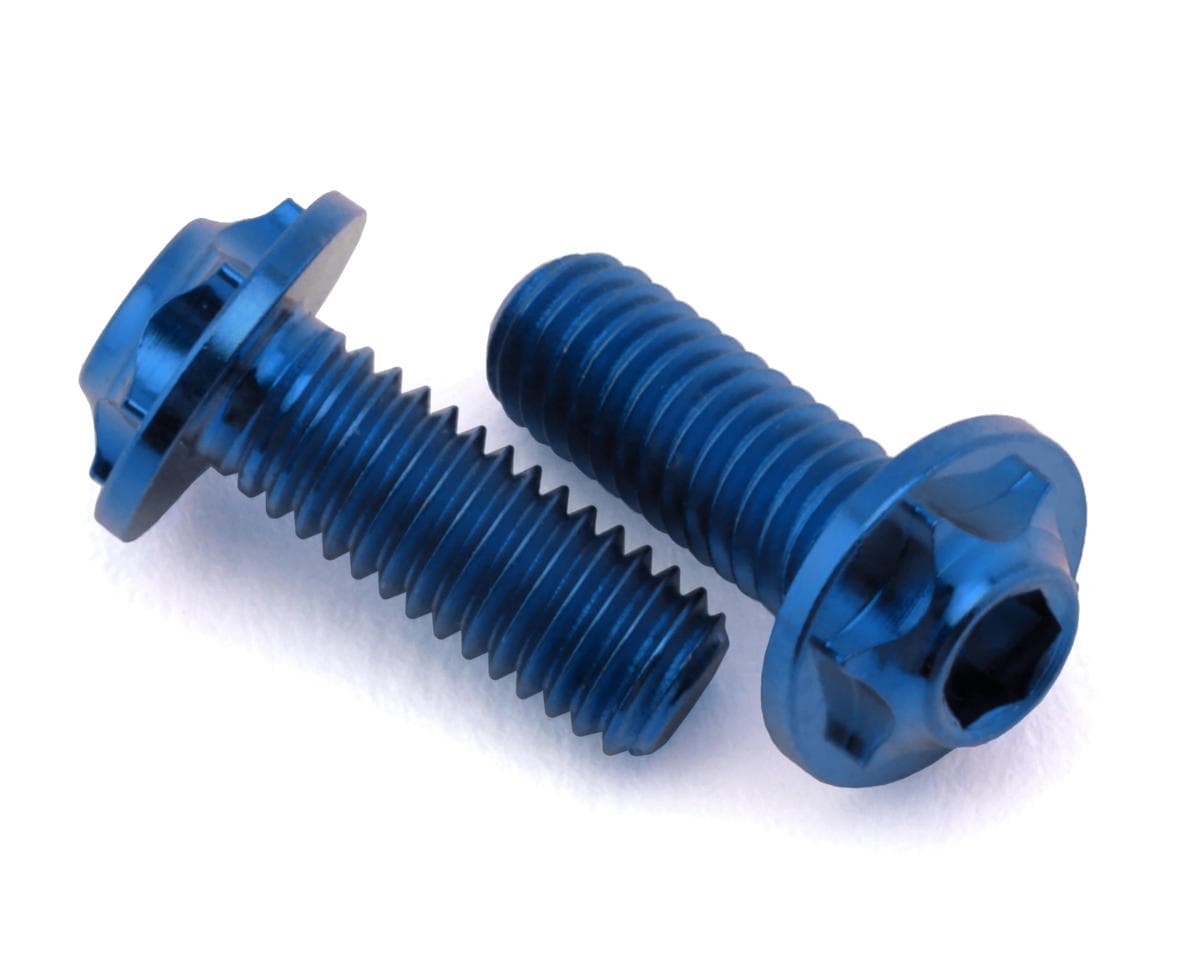 eXcelerate 3x8mm Low Profile Titanium Motor Screws (Blue) (2)