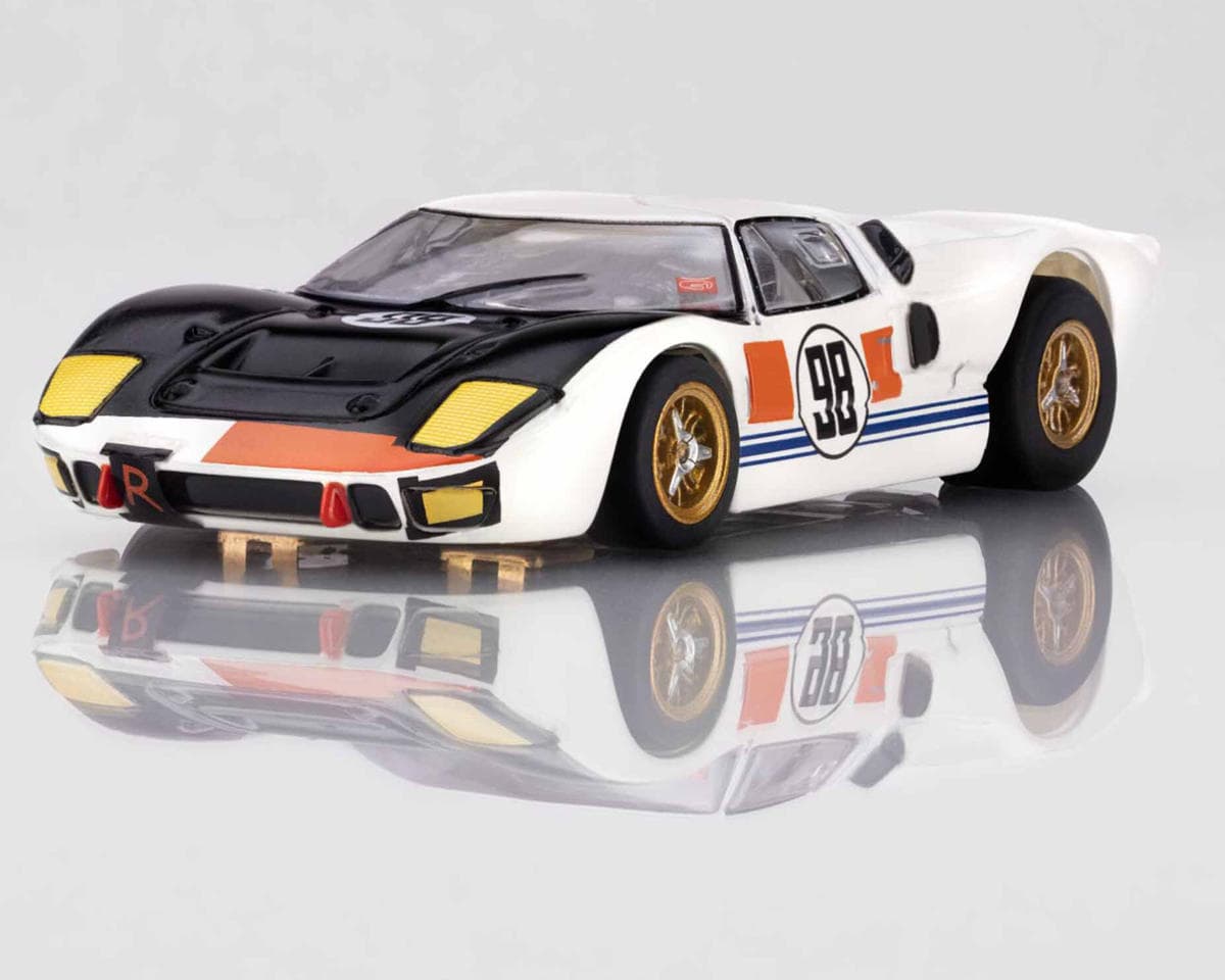 AFX Collector Series 1966 Ford GT40 Mk II Daytona #98 HO Slot Car (White) (SWB) (Mega G+)
