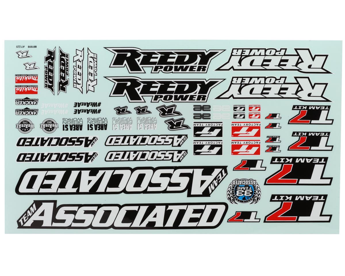 Team Associated RC10T7 Decal Sheet