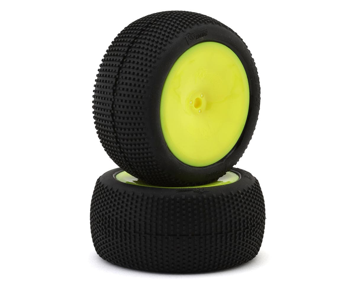 Pro-Motion T-38 2.2" 1/10 2WD Pre-Mounted Rear Buggy Tires (Yellow) (T3)