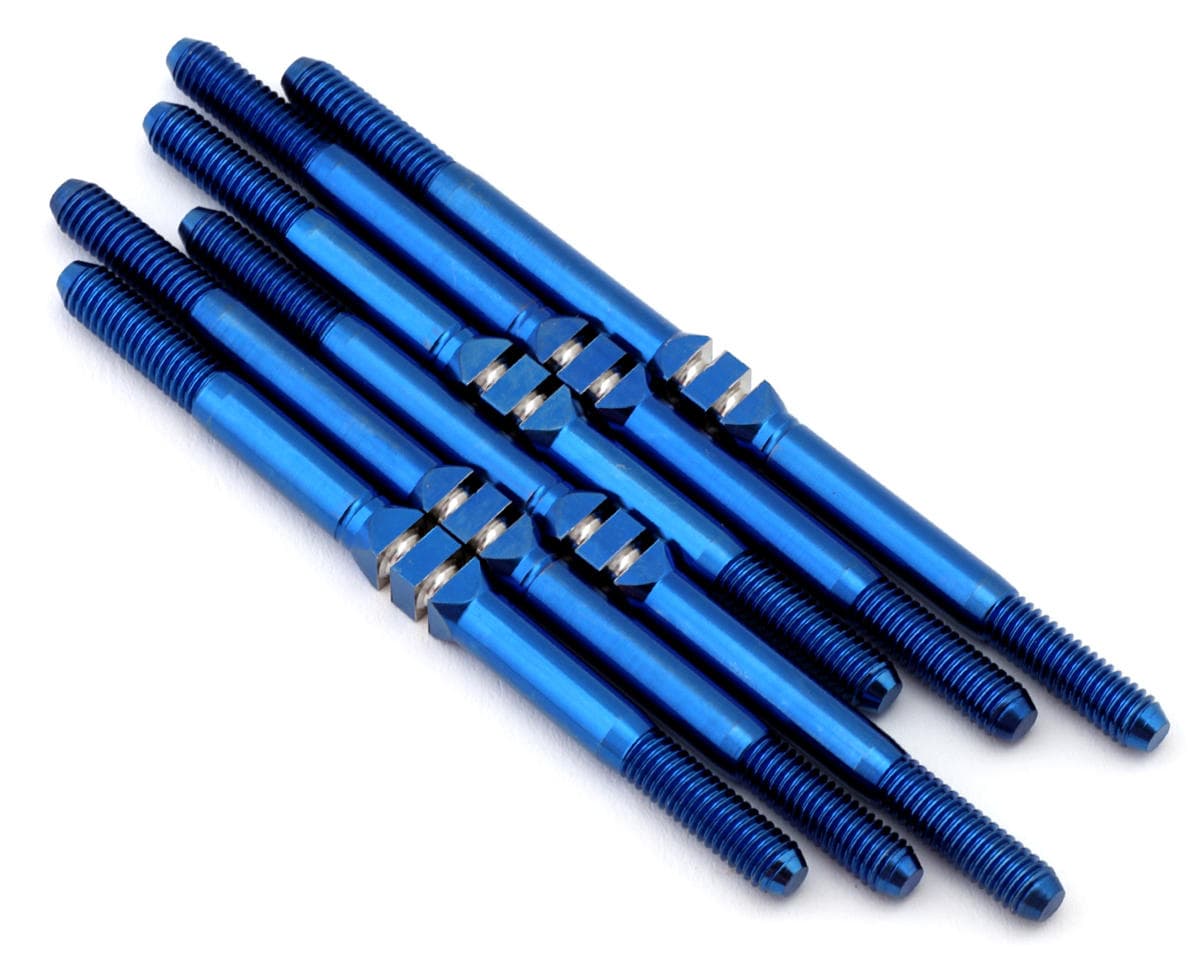 J&T Bearing Co. Team Associated RC10SC7 Titanium "Milled'' XD Turnbuckles Set (Blue)
