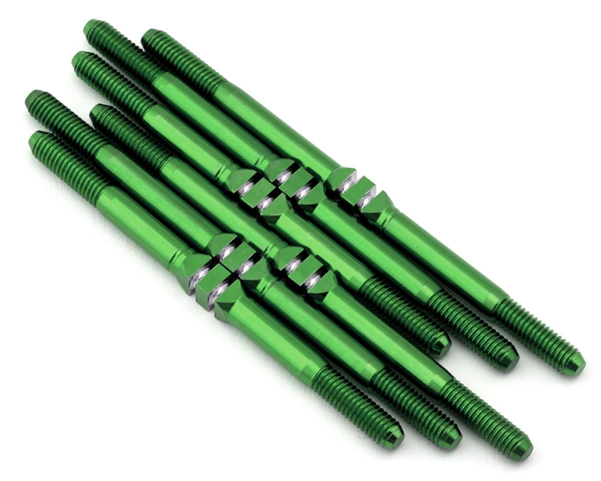 J&T Bearing Co. Team Associated RC10SC7 Titanium "Milled'' XD Turnbuckles Set (Green)