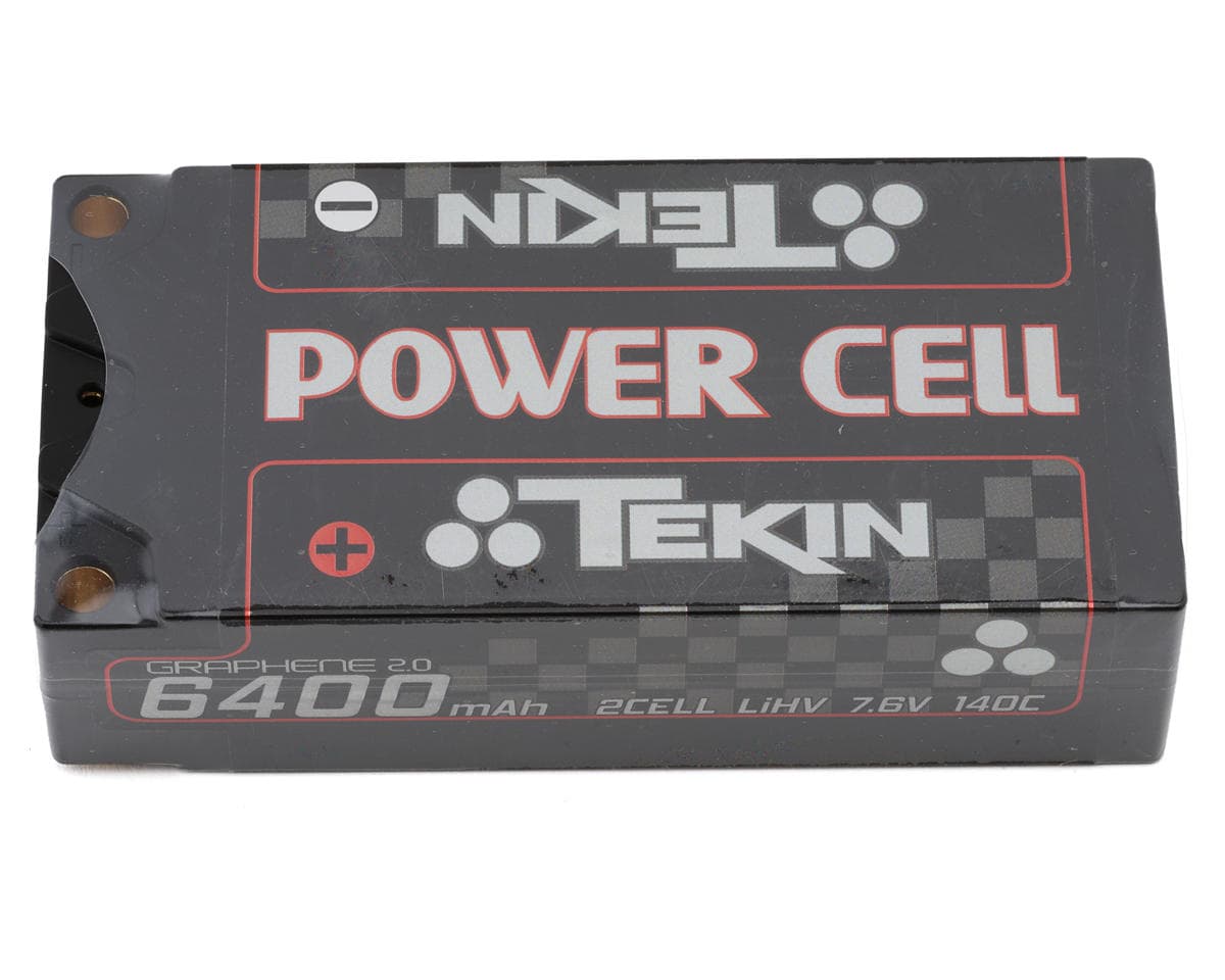 Tekin Power Cell 2S Shorty 140C Graphene LiHV Battery (7.6V/6400mAh) w/5mm Bullets