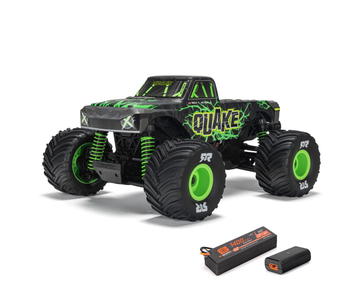 Arrma Quake Grom 4x4 1/16 RTR Brushed Monster Truck (Green) w/SLT2 2.4GHz Radio, Battery & Charger
