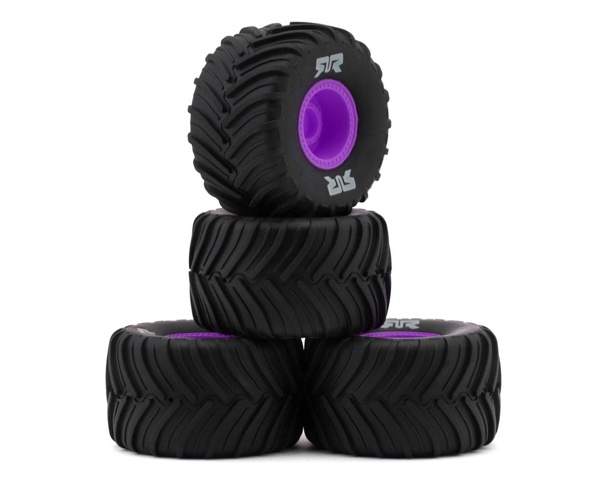 Arrma Grom dBoots Chevron MT Pre-Mounted Tires (Purple) (4) (Gorgon/Quake)