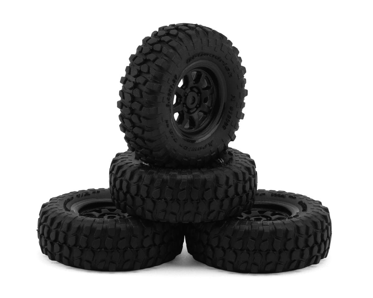 Pro-Line SCX30 0.7" BFG Krawler T/A KX Pre-Mounted Micro Crawler Tires (Black) (4) (33mm OD)