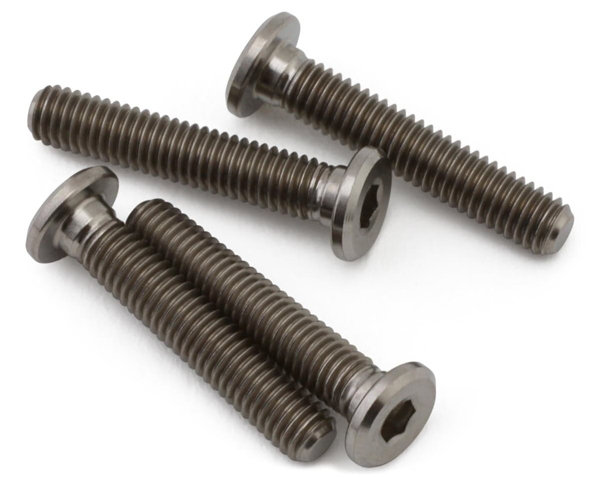 Hudy M3 Titanium Super Low Profile Flanged Button Head Screws (4) (3x16mm)