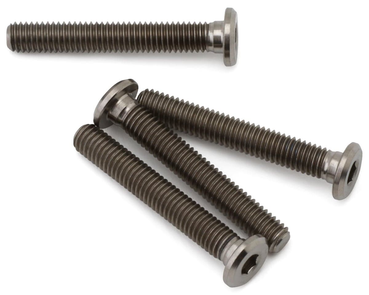 Hudy M3 Titanium Super Low Profile Flanged Button Head Screws (4) (3x20mm)