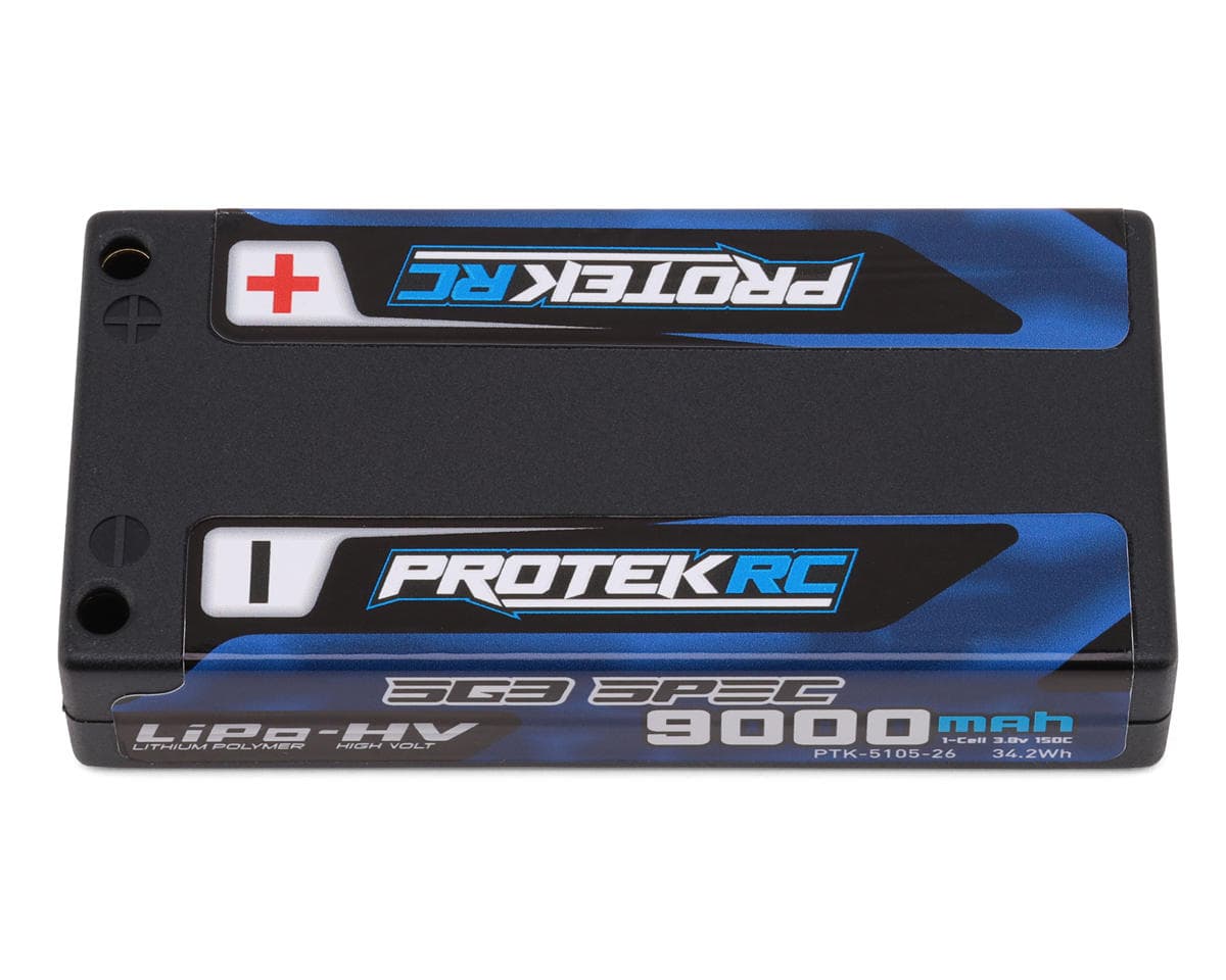 ProTek RC 1S 150C Low IR SG3 HV LiPo Battery (3.8V/9000mAh) w/4mm Connectors (ROAR Approved)