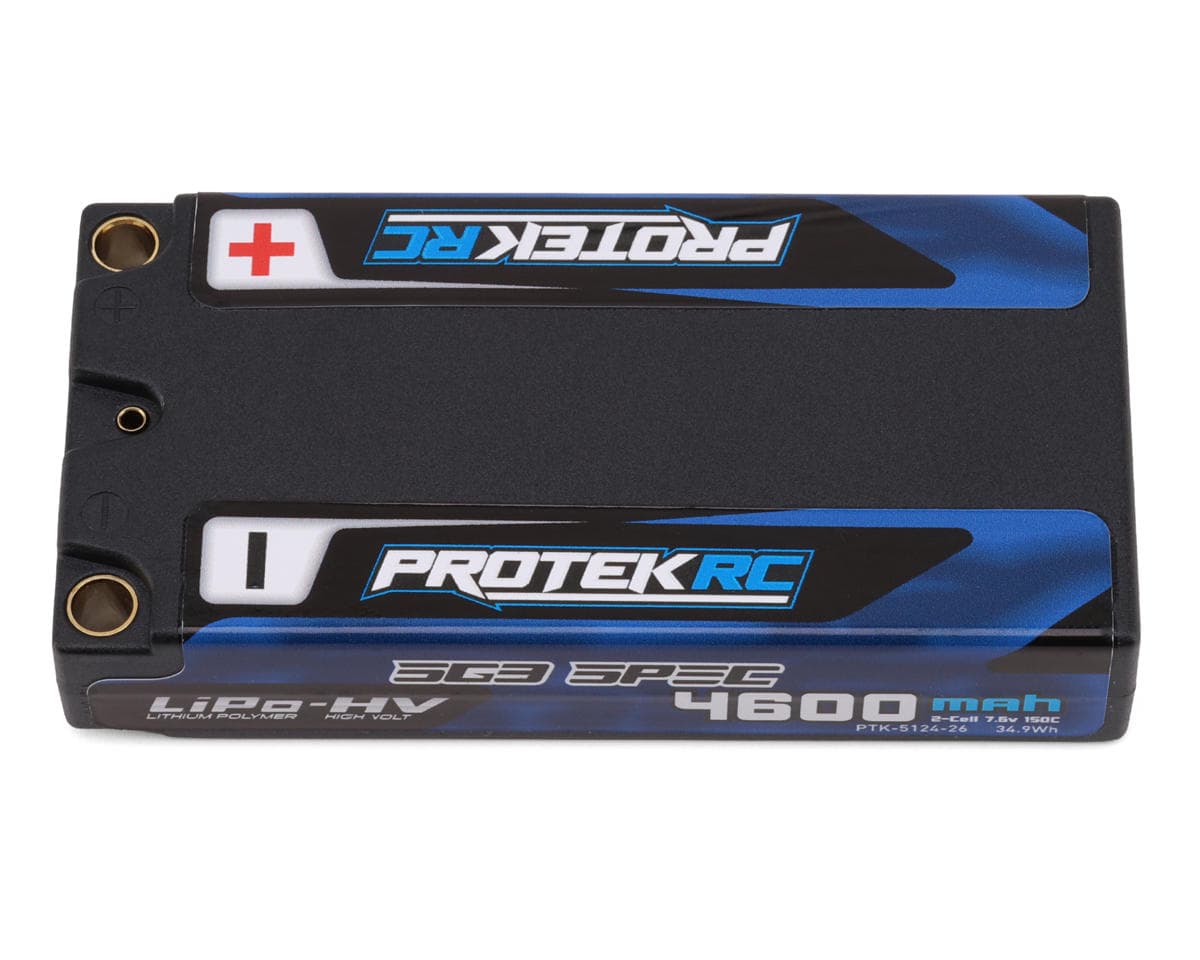 ProTek RC 2S 150C Low IR SG3 HV ULCG Shorty LiPo Battery (7.6V/4600mAh) w/5mm Connectors (ROAR Approved)