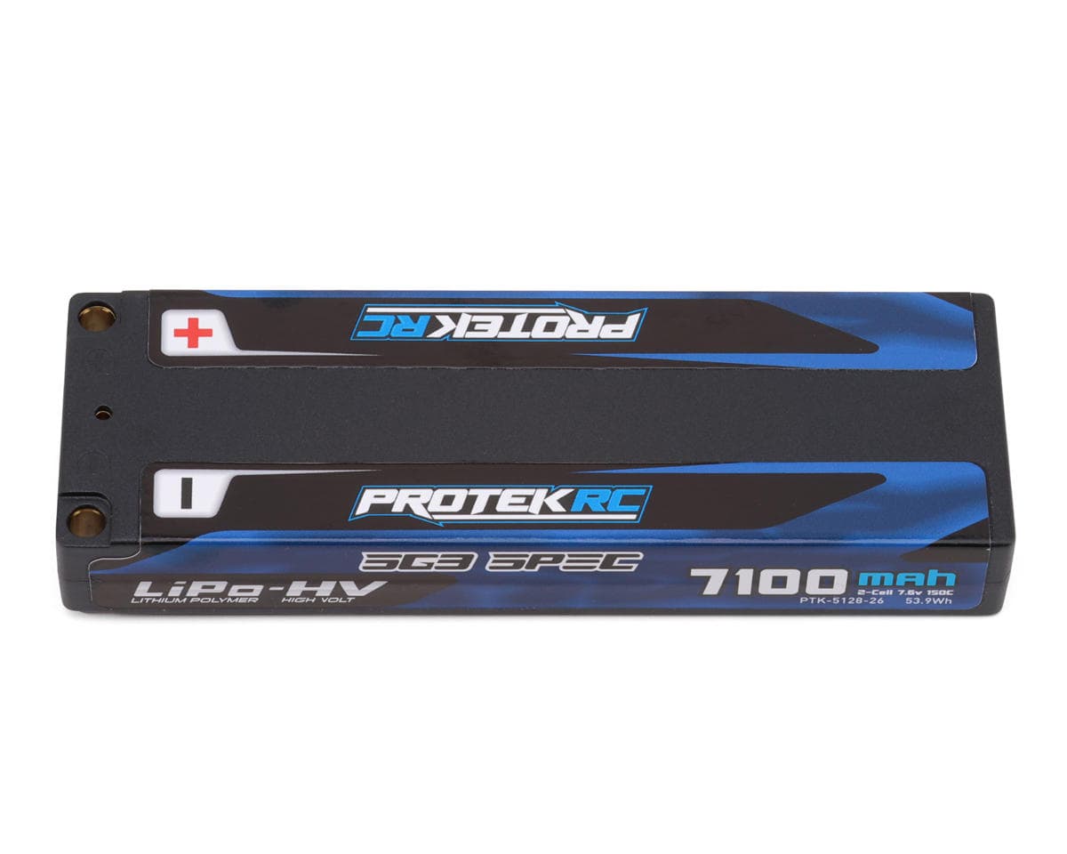 ProTek RC 2S 150C Low IR SG3 HV ULCG Stick LiPo Battery (7.6V/7100mAh) w/5mm Connectors (ROAR Approved)
