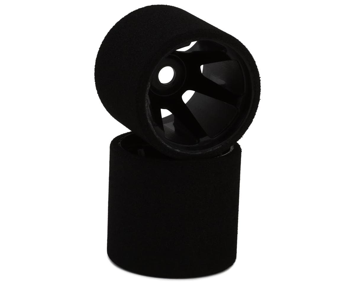 Contact 1/12 Pre-Mounted "T Foam" Rear Tires (Black) (2) (42.5mm) (35 Shore) w/12mm Hex Wheels