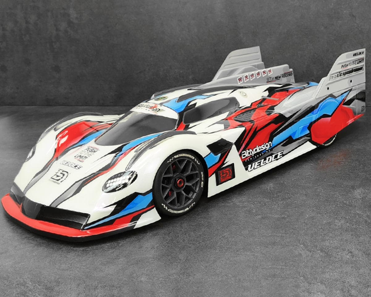 Bittydesign VELOCE 1/7 Fast Pre-Cut Speed-Run Body (Clear) (ARRMA® Limitless™ & Infraction™ V2/Traxxas® XO-1™)