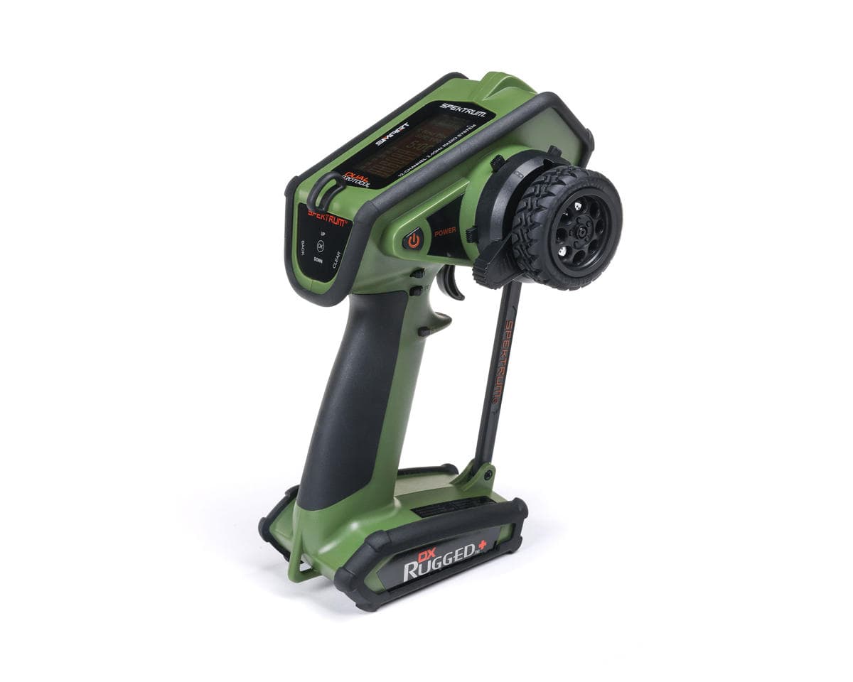 Spektrum RC DX Rugged+ 12-Channel DSMR+ Surface Radio (Transmitter Only) (Green)