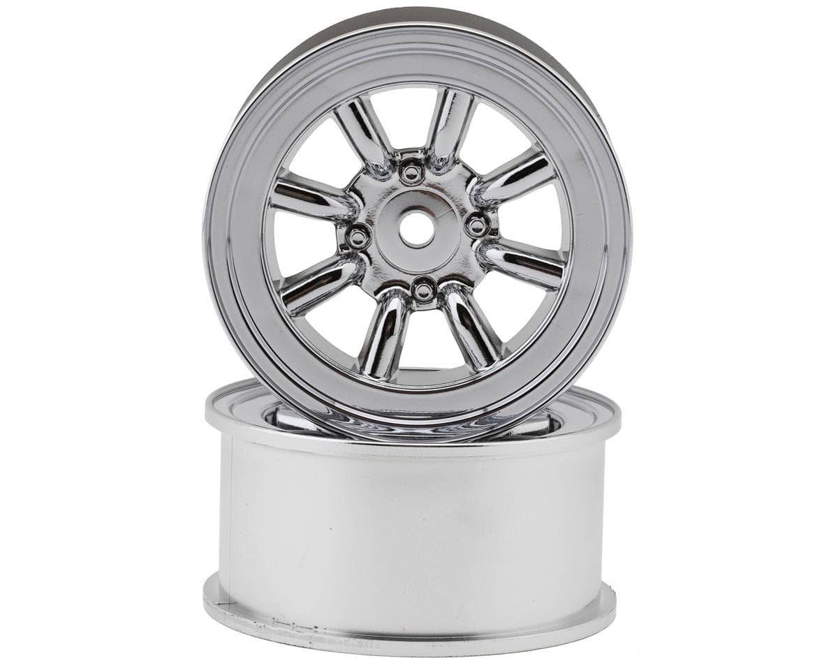 Topline RS Watanabe 1/10 Drift Wheels (Chrome) (2) (2mm Offset)