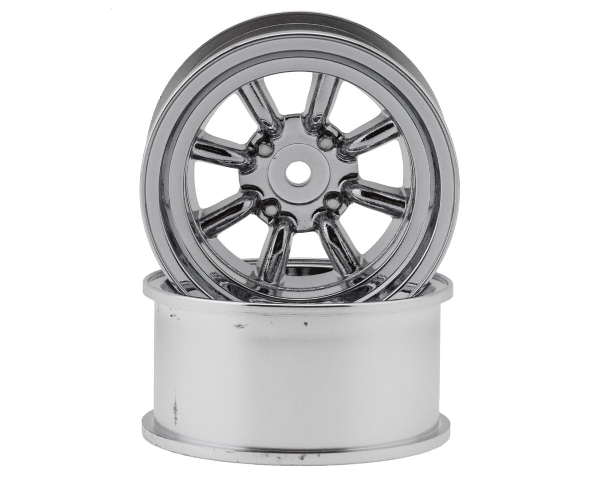 Topline RS Watanabe 1/10 Drift Wheels (Chrome) (2) (7mm Offset)