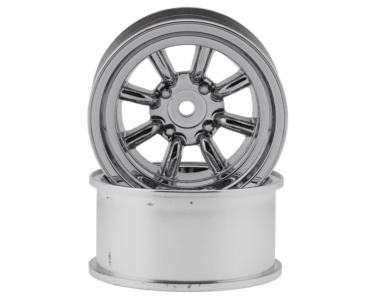 Topline RS Watanabe 1/10 Drift Wheels (Chrome) (2) (10mm Offset)