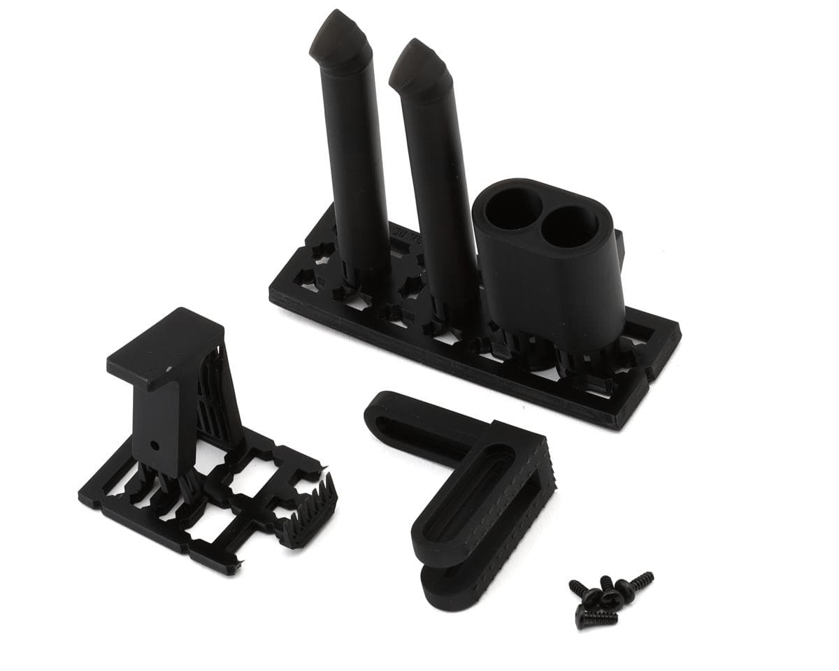 Pandora RC 1/10 Scale Dual Exit Exhaust Tip w/Bracket (Miniature Scale Drift Accessory)