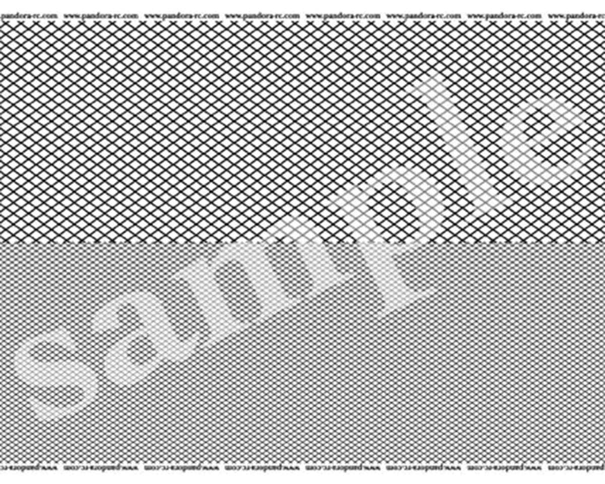 Pandora RC 1/10 Scale 3D Cross-Mesh Decal Sheet (Black) (210x120mm) (Miniature Scale Drift Accessory)