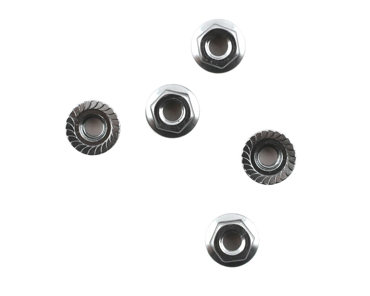 Mugen Seiki Aluminum 4mm Flange Nut (5) (MTX4)