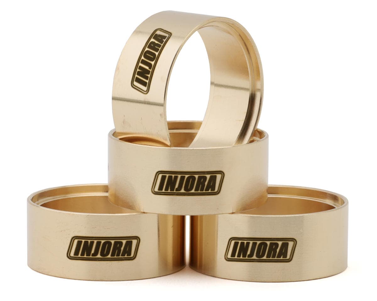 Injora 1.0" Brass Beadlock Wheel Clamp Rings (Gold) (4) (13g ea)