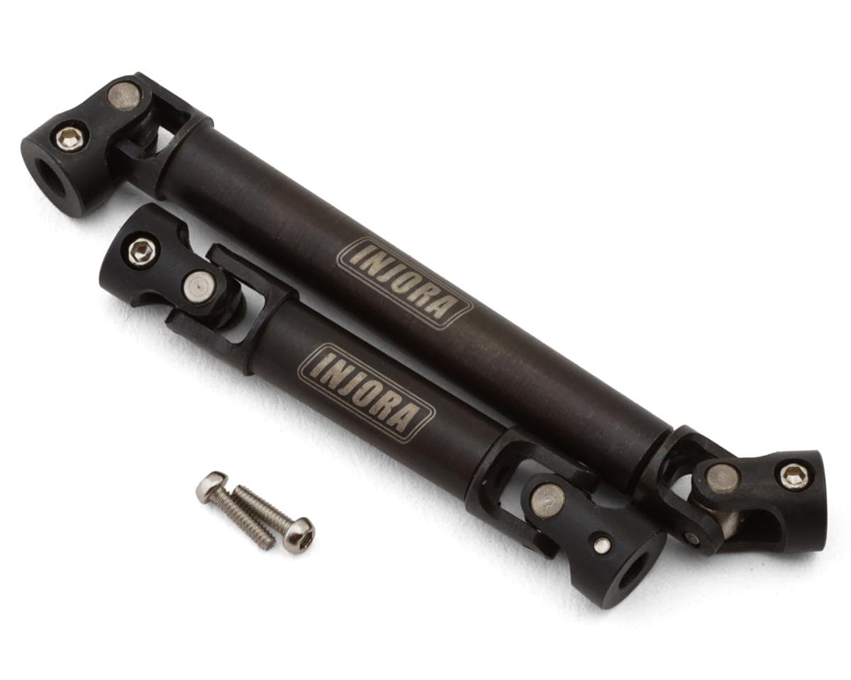Injora Axial SCX24 Steel Drive Shafts Set (Black) (Gladiator/Power Wagon) (155mm Wheelbase)