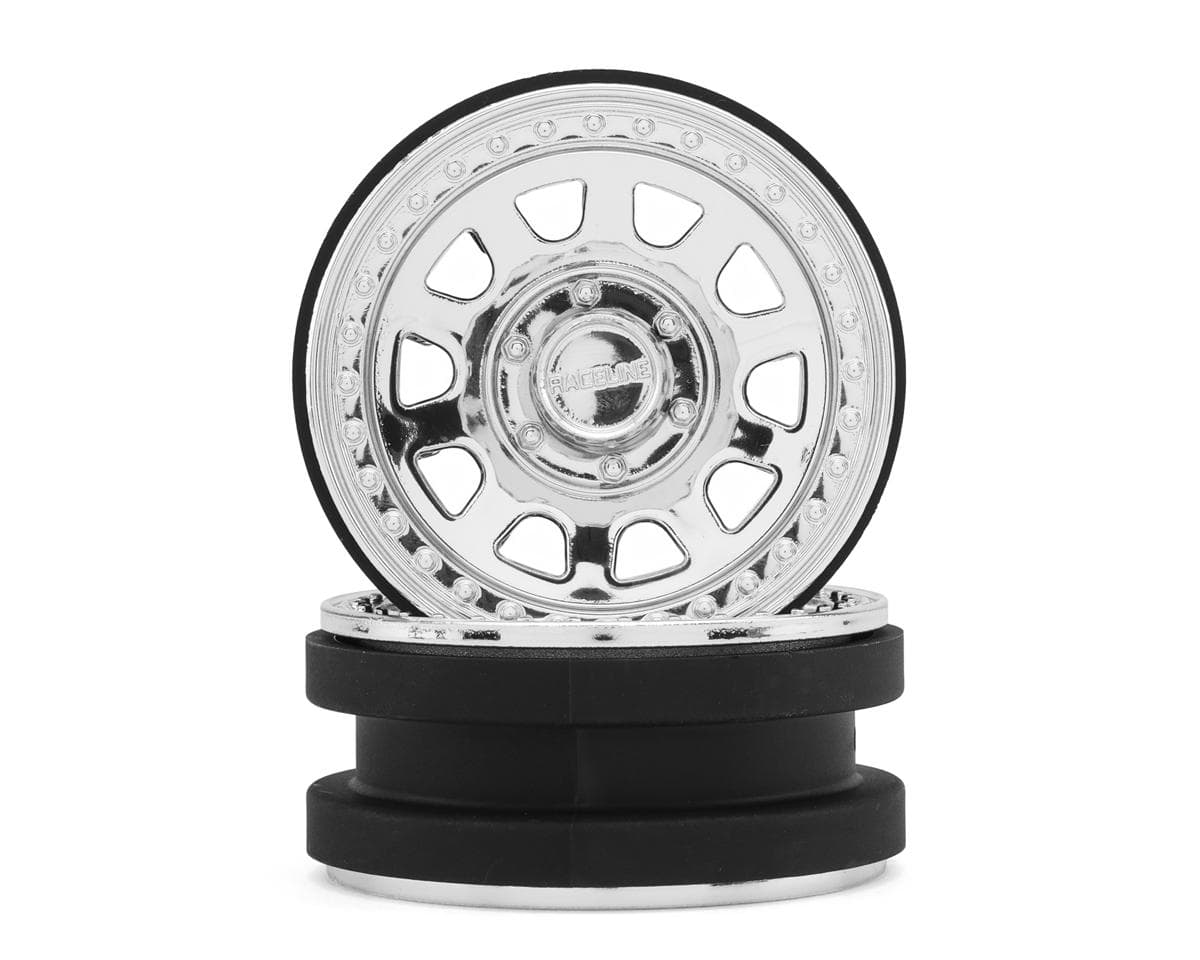 Axial 1.9" Raceline Daytona Rock Crawler Beadlock Wheels (Chrome) (2)